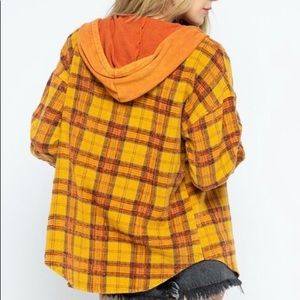 Fall In Love Plaided hooded Jacket just Arrived 🌹